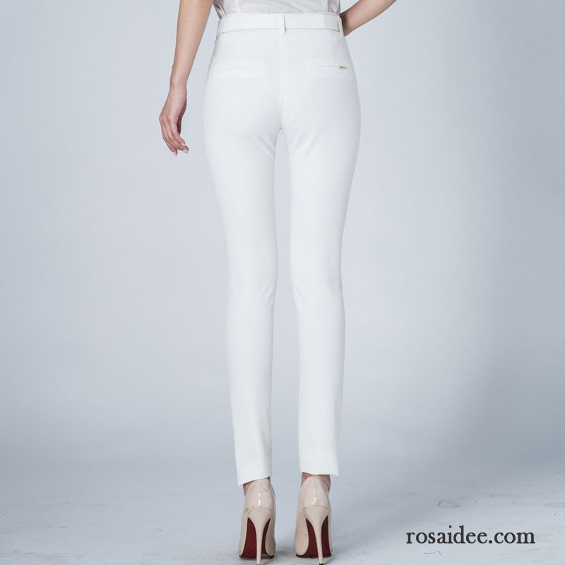 Luftige Sommerhosen Für Damen Middle Waisted Dünn Damen Elastisch Neu Mode Bleistift Hose Feder Freizeit Günstig