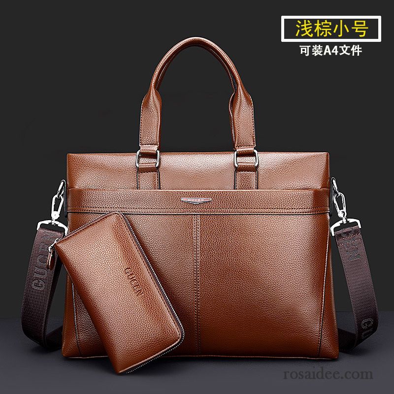 Messenger Bag Herren Leder Geschäft Herren Freizeit Messenger-tasche Leder Laptoptasche Handtaschen Kreuzung Aktentasche Günstig