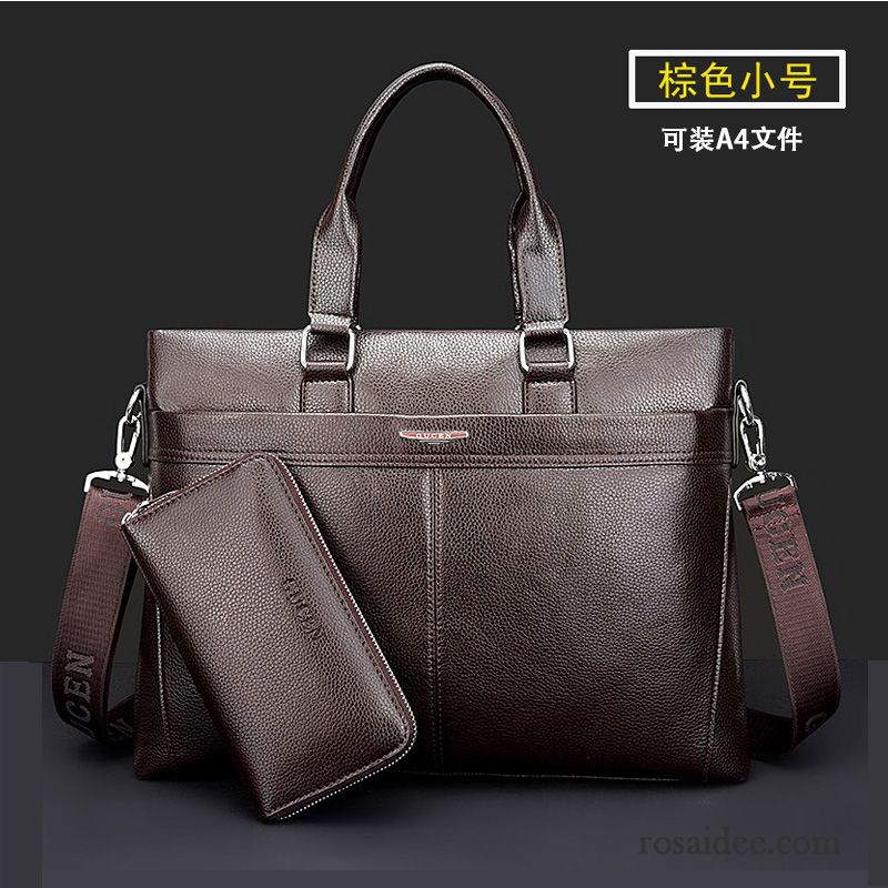 Messenger Bag Herren Leder Geschäft Herren Freizeit Messenger-tasche Leder Laptoptasche Handtaschen Kreuzung Aktentasche Günstig