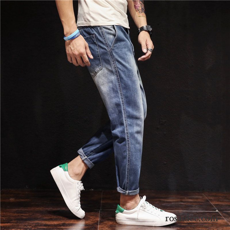 Mode Jeans Herren Gerade Jugend Blau Trend Große Größe Herbst Hose Jeans Freizeit Herren Lose Harlan