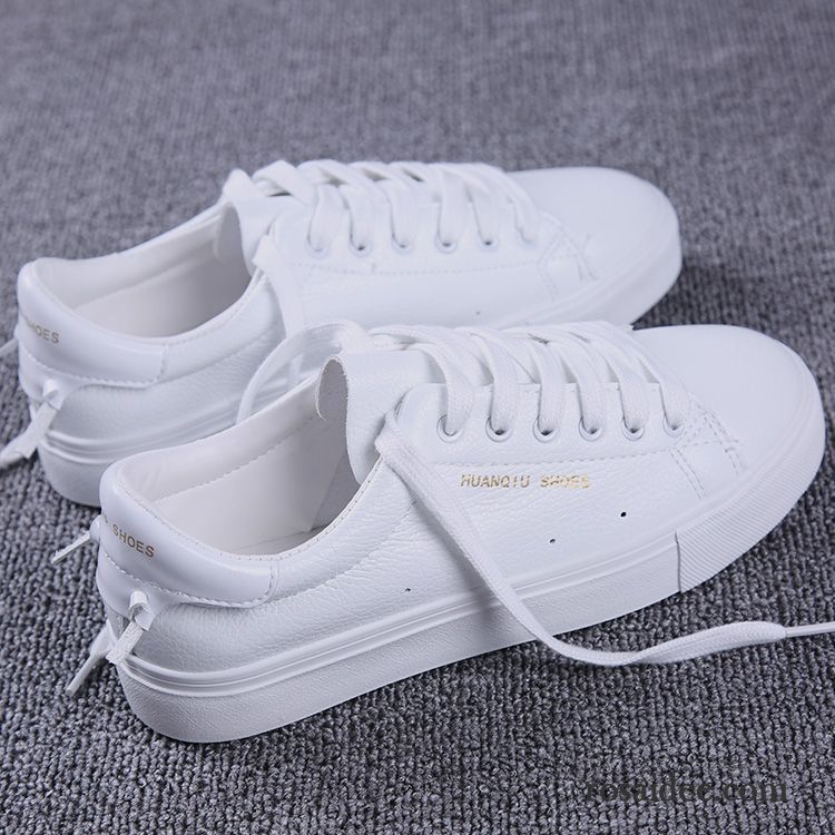 Mode Schuhe Gold Damen Skaterschuhe Damen Flache Schüler Weiß Neue Trend Casual Schnürung Tuch Schuhe Allgleiches Billig