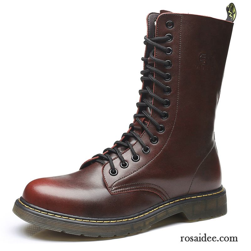 Moderne Männer Schuhe England Stiefel Leder Trend Herren Martin Stiehlt Große Größe Erhöht Winter Retro Herbst Günstig