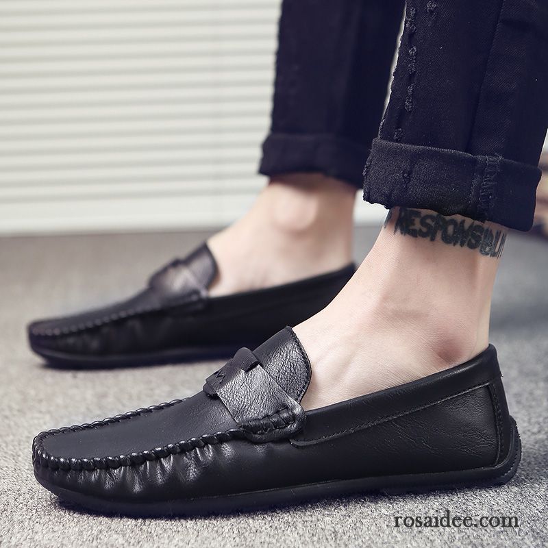 Modische Herrenschuhe Casual Persönlichkeit Rot Trend Sommer Neue Herbst Schuhe Faul Allgleiches Lederschue Herren Billig