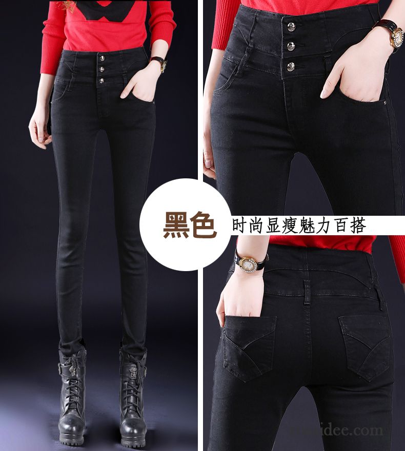 Modische Jeans Damen Jeans Damen Dünn Hohe Taille Einfach Herbst Neu Hose Schlank Bleistift Hose Sale