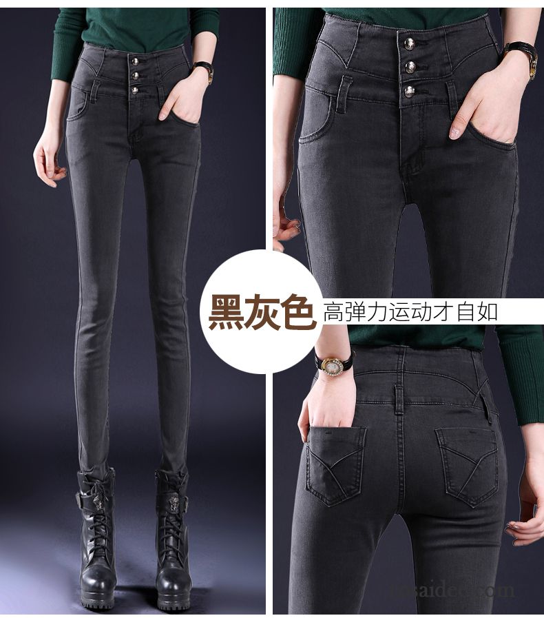 Modische Jeans Damen Jeans Damen Dünn Hohe Taille Einfach Herbst Neu Hose Schlank Bleistift Hose Sale