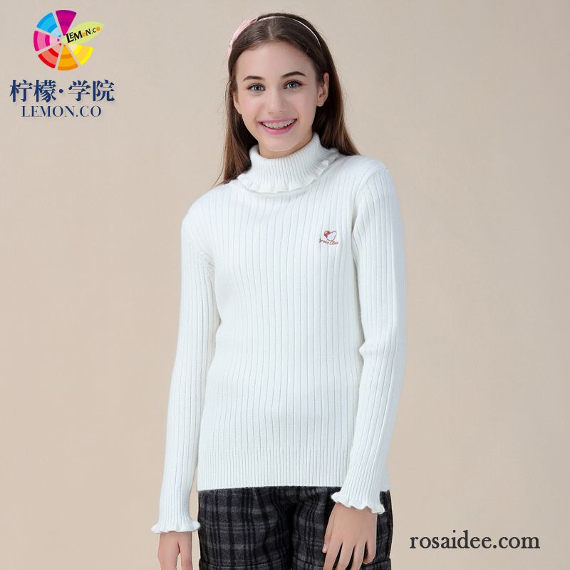 Pullover Mode Damen Neu Winter Wollpullover Damen Rein Schlank Warme Schüler Herbst Rollkragen Mädchen Verdickung