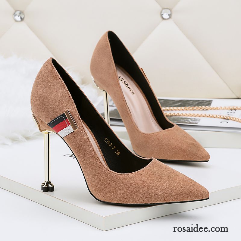 Pumps Beige Mit Riemchen Allgleiches Herbst Schwarz Dünne Fersen Spitze Mode Frisch Rot Neue Pumps Schnürschuhe Damen Kaufen