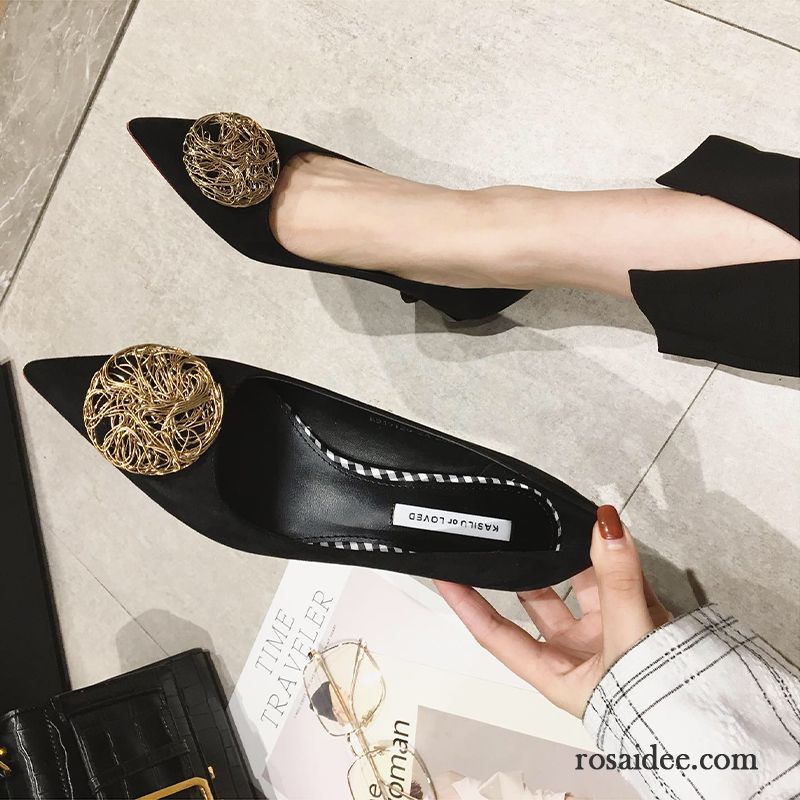 Pumps Damen Neue Spitze Schnürschuhe Allgleiches Dünne Fersen Mädchen Schwarz Gold Rot