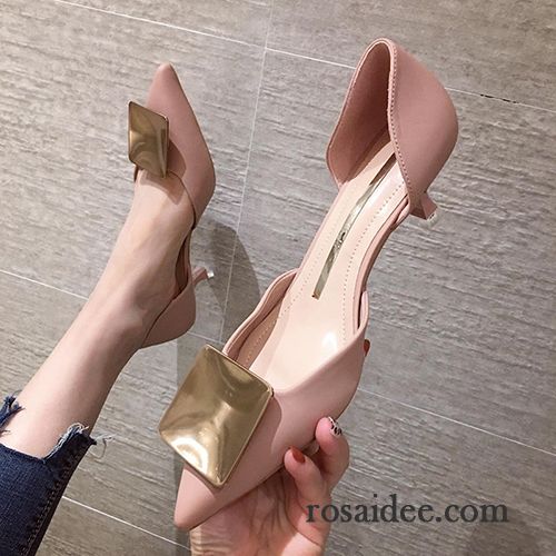 Pumps Damen Schnürschuhe Mode Neue Spitze Allgleiches Dünne Fersen Beige Farbe Hell