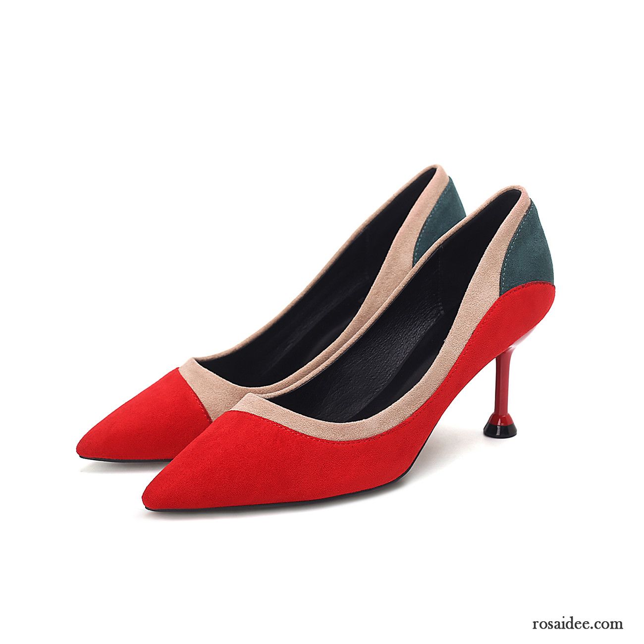 Pumps Günstig Kaufen Mischfarben Schnürschuhe Beruf Retro Damen Herbst Rot Spitze Pumps Neue Sexy Allgleiches Verkaufen