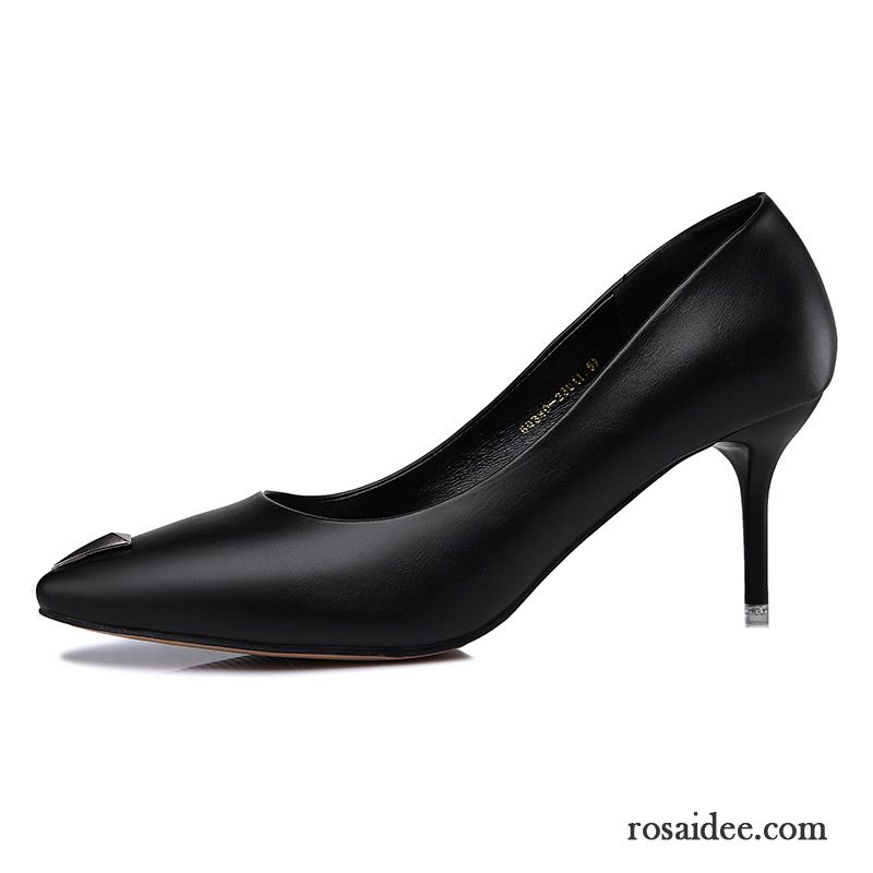 Pumps Keilabsatz Schwarz Allgleiches Neue Herbst Pumps Schnürschuhe Damen Schwarz Sexy Dünne Fersen Verkaufen