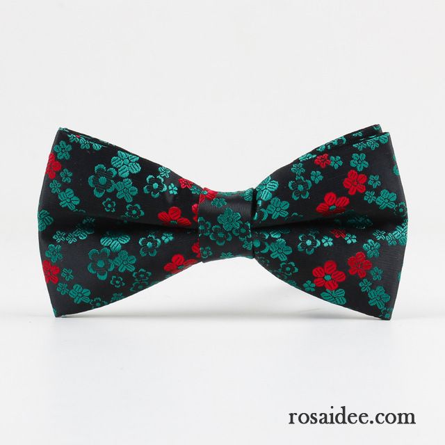 Querbinder Fliege Herren Bowknot Blumen Formelle Kleidung Seide Schwarz