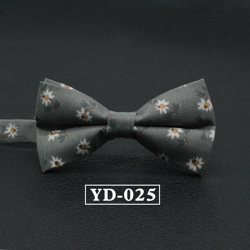 Querbinder Fliege Herren Business Trauzeugen Blumen Doppelter Rock Bowknot Damen Grau