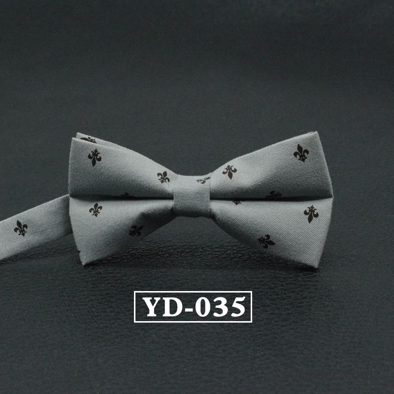 Querbinder Fliege Herren Business Trauzeugen Blumen Doppelter Rock Bowknot Damen Grau