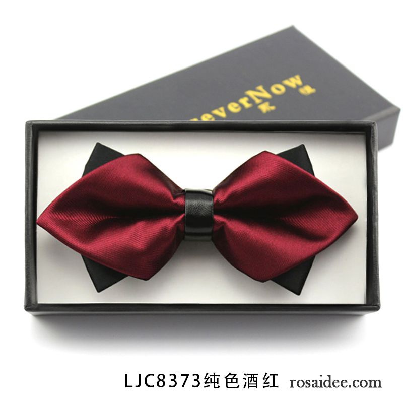 Querbinder Fliege Herren England Verheiratet Bowknot Trauzeugen Mini Anzug Schwarz Rot