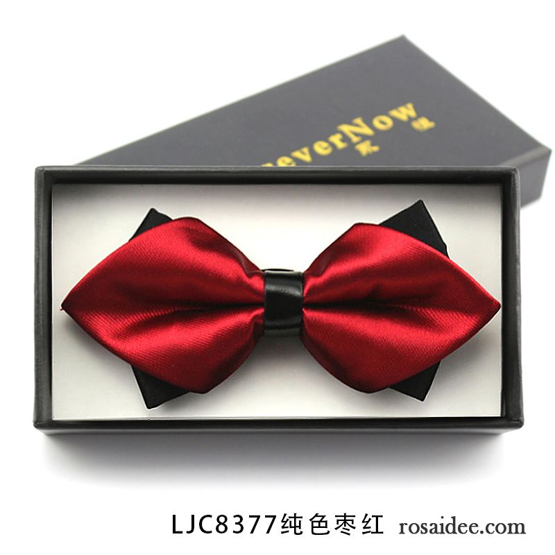 Querbinder Fliege Herren England Verheiratet Bowknot Trauzeugen Mini Anzug Schwarz Rot