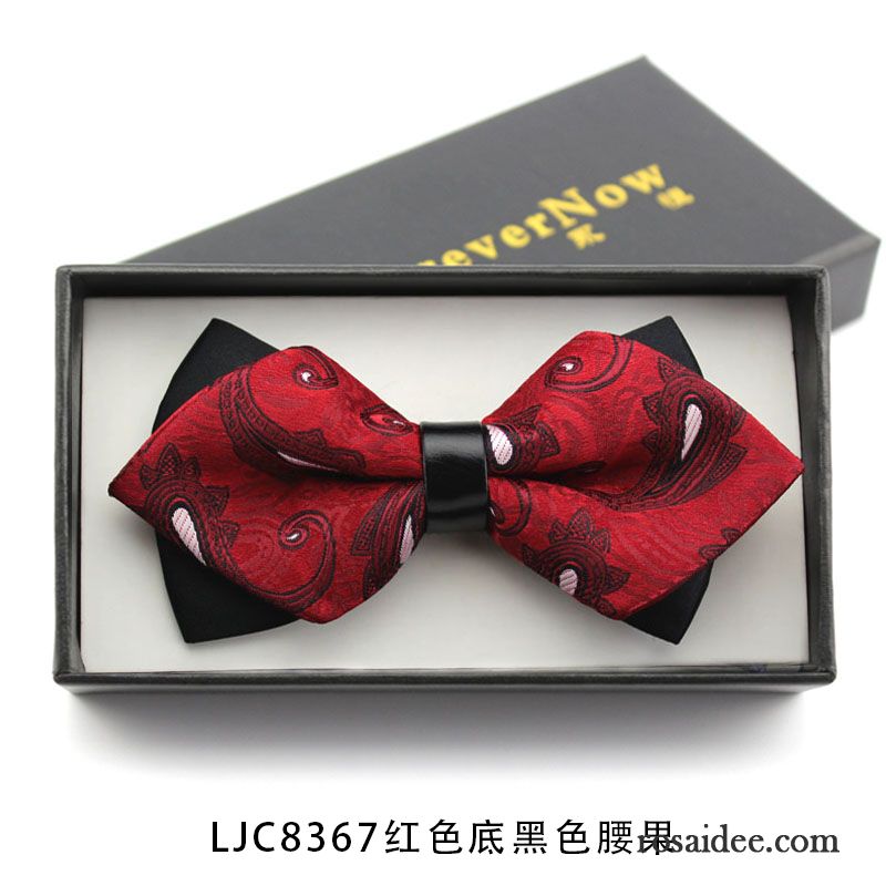 Querbinder Fliege Herren England Verheiratet Bowknot Trauzeugen Mini Anzug Schwarz Rot