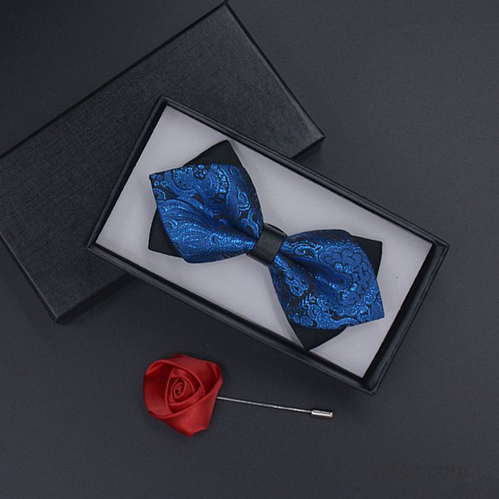 Querbinder Fliege Herren England Verheiratet Formelle Kleidung Bowknot Trauzeugen Bräutigam Blau