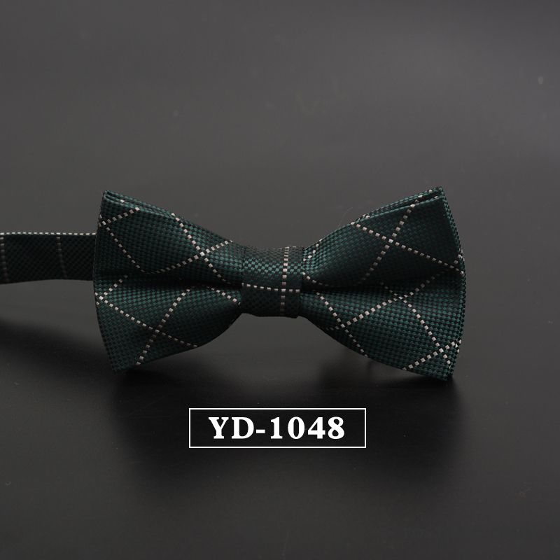 Querbinder Fliege Herren England Verheiratet Kariert Bräutigam Bowknot Formelle Kleidung Blau