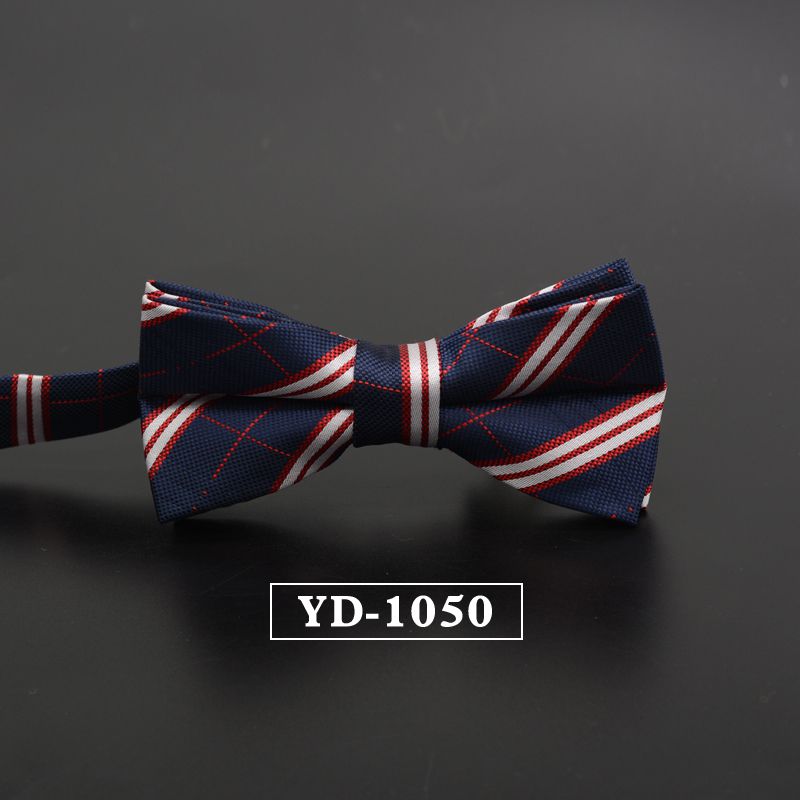 Querbinder Fliege Herren England Verheiratet Kariert Bräutigam Bowknot Formelle Kleidung Blau