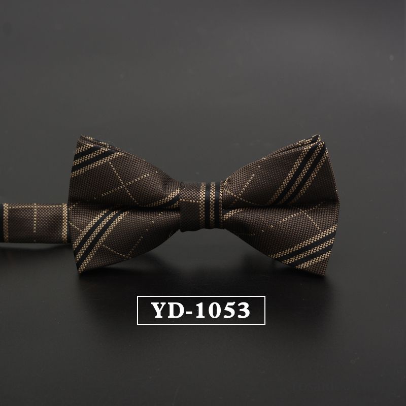 Querbinder Fliege Herren England Verheiratet Kariert Bräutigam Bowknot Formelle Kleidung Blau
