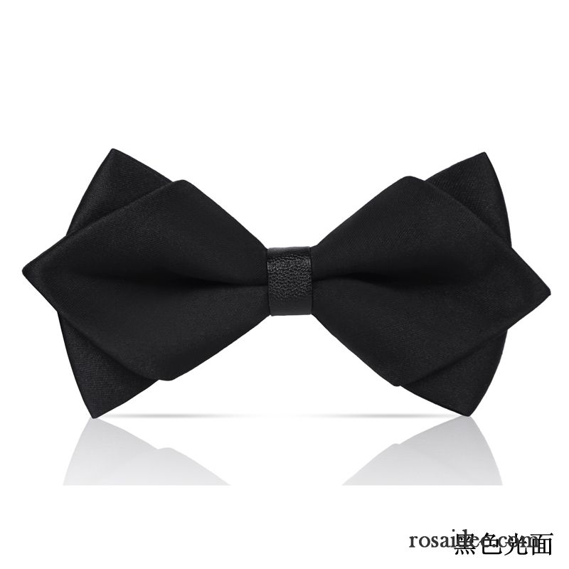 Querbinder Fliege Herren Formelle Kleidung Verheiratet Streifen Bowknot Doppelter Rock Business Bordeauxrot Schwarz