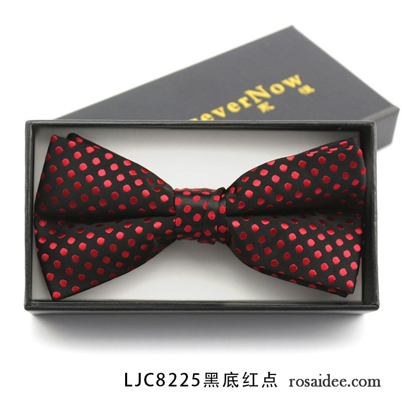 Querbinder Fliege Herren Mode Bräutigam Bowknot England Verheiratet Business Bordeauxrot Schwarz Rot