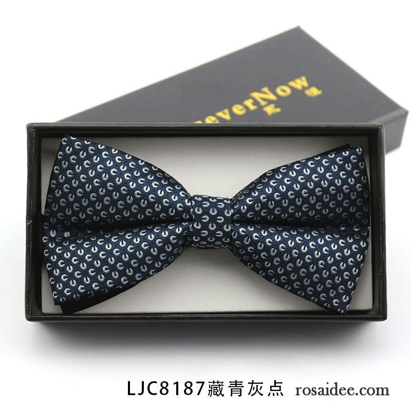 Querbinder Fliege Herren Trauzeugen Anzug Bowknot Bräutigam Verheiratet Gastgeber Marineblau Blau Schwarz