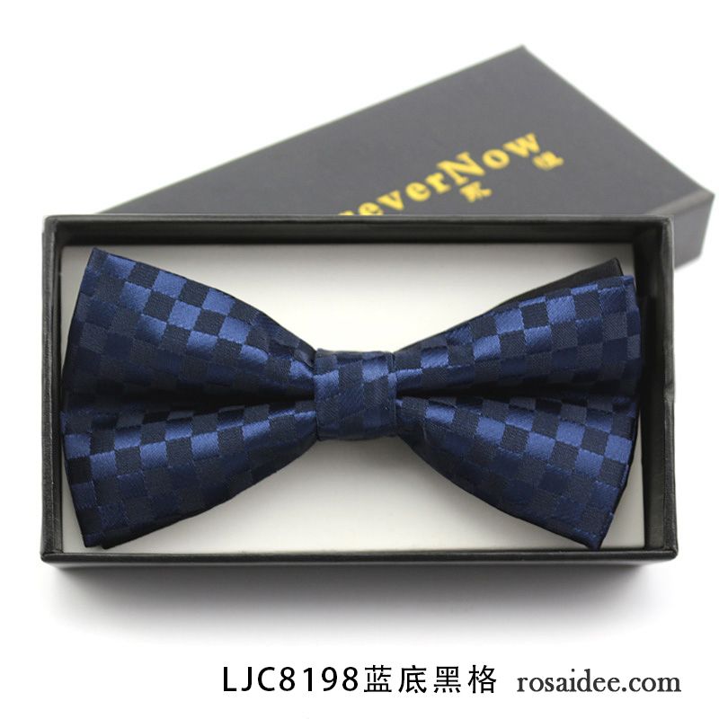 Querbinder Fliege Herren Trauzeugen Anzug Bowknot Bräutigam Verheiratet Gastgeber Marineblau Blau Schwarz