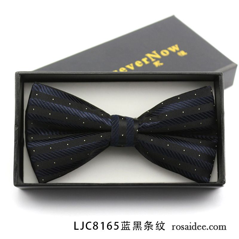 Querbinder Fliege Herren Trauzeugen Anzug Bowknot Bräutigam Verheiratet Gastgeber Marineblau Blau Schwarz