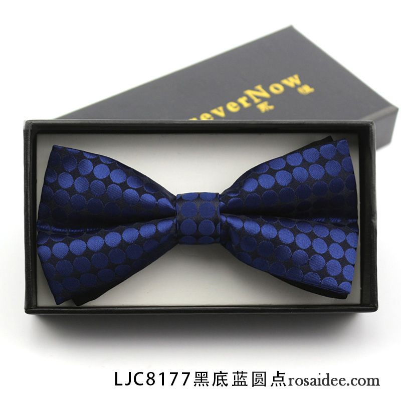 Querbinder Fliege Herren Trauzeugen Anzug Bowknot Bräutigam Verheiratet Gastgeber Marineblau Blau Schwarz