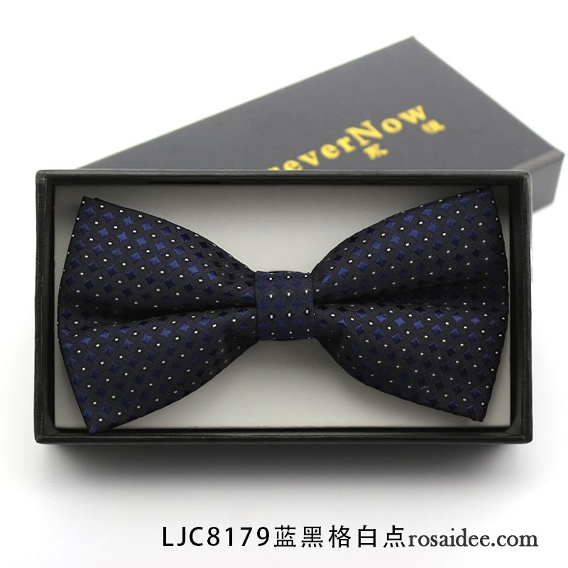 Querbinder Fliege Herren Trauzeugen Anzug Bowknot Bräutigam Verheiratet Gastgeber Marineblau Blau Schwarz