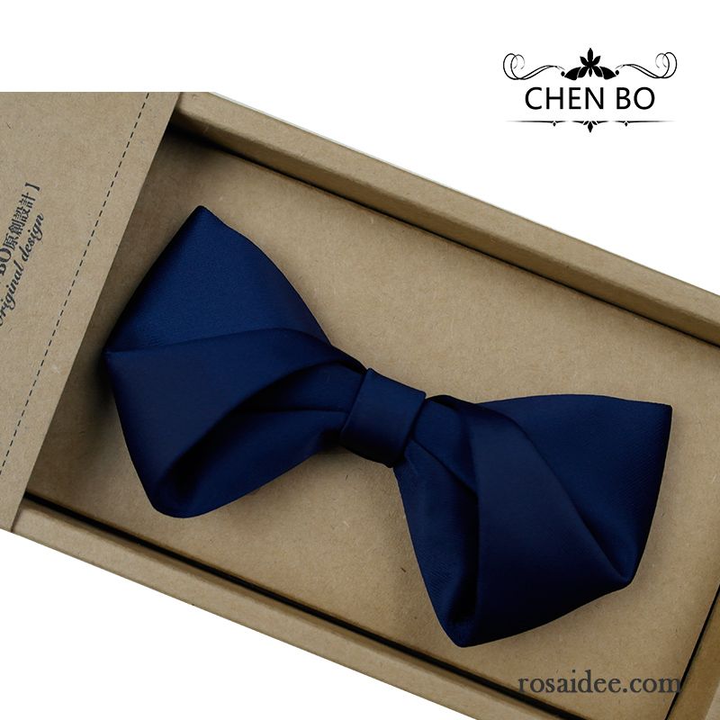 Querbinder Fliege Herren Verheiratet Hemd Mode Uniformen Bräutigam Bowknot Blau