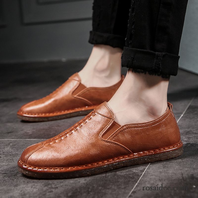 Rahmengenähte Schuhe Herren Schuhe Sommer Herren Faul Slip-on Casual Weiß Atmungsaktiv Neue Allgleiches Trend Verkaufen