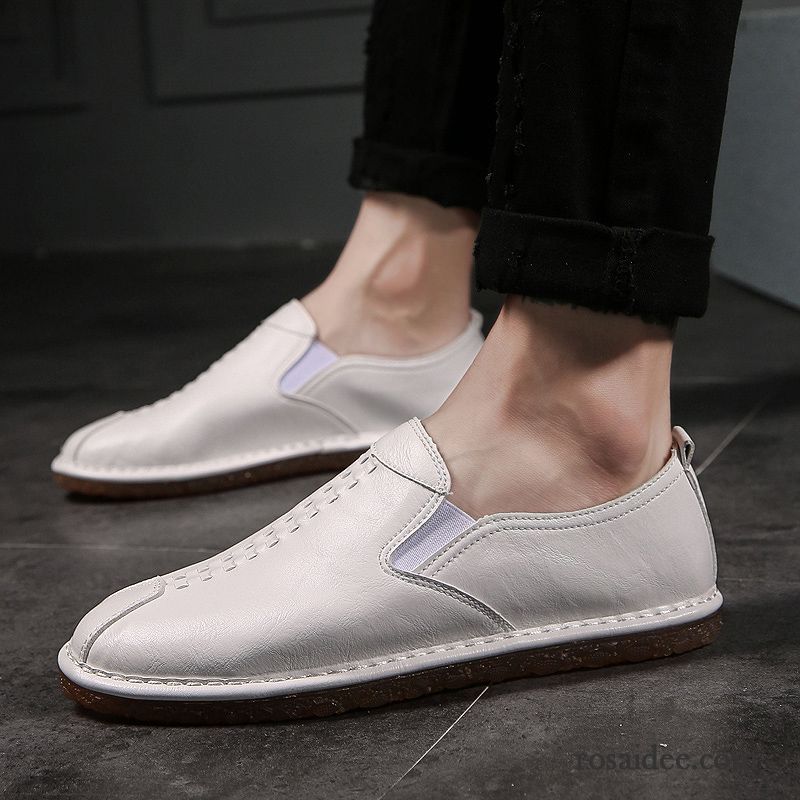 Rahmengenähte Schuhe Herren Schuhe Sommer Herren Faul Slip-on Casual Weiß Atmungsaktiv Neue Allgleiches Trend Verkaufen