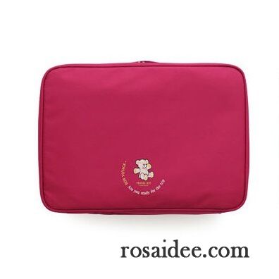 Reisetasche Damen Handtaschen Einfach Licht Tragbar Hohe Kapazität Multifunktion Grau Rot