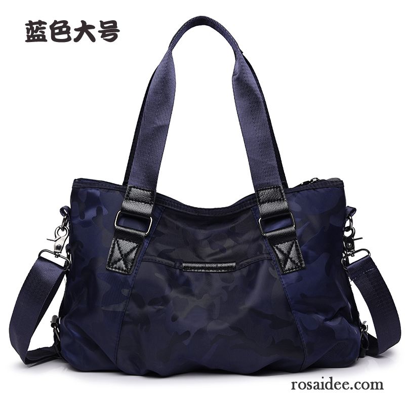 Reisetasche Damen Oxford-tuch Messenger-tasche Canvastasche Wasserdicht Nylon Großes Paket Camouflage Purpur Lila