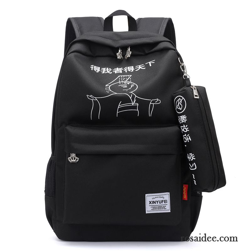 Reisetasche Damen Trend Bär Licht Schüler Schulranzen Rucksack Weiß Schwarz