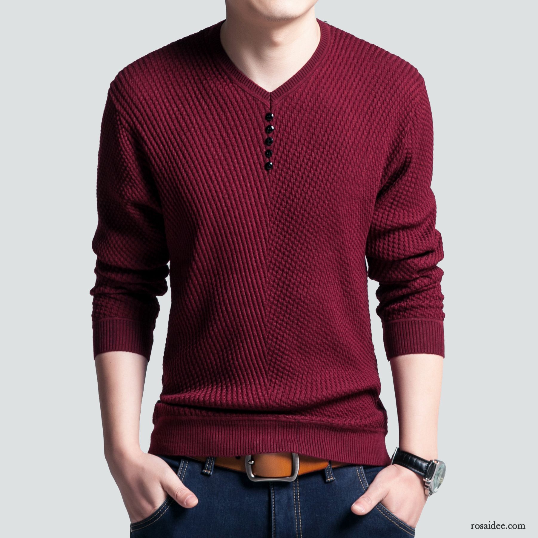 Rollkragenpullover Wolle Herren Stricken Winter Herren Herbst Pullover Trend Strickwaren Billig