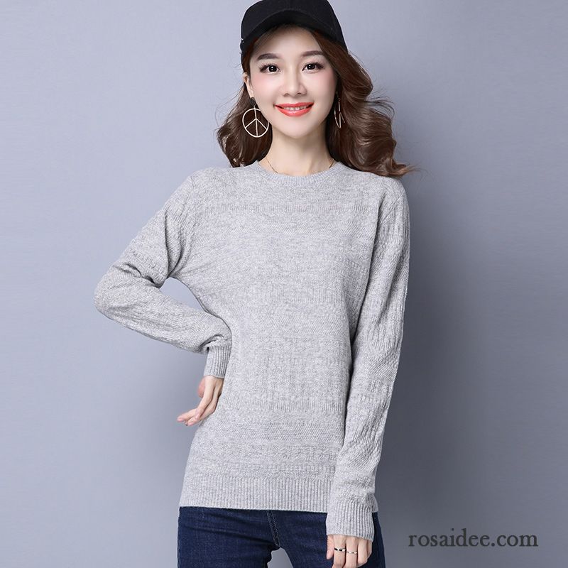 Rosa Pullover Damen Kurzer Absatz Neu Pullover Winter Trend Damen Unteres Hemd Herbst Lange Ärmel Verkaufen