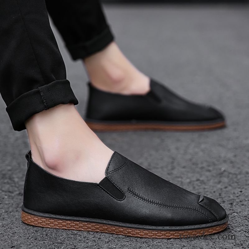 Rote Halbschuhe Herren Casual Lederschue Allgleiches Orange Neue Schuhe Herren Persönlichkeit England Trend Günstig