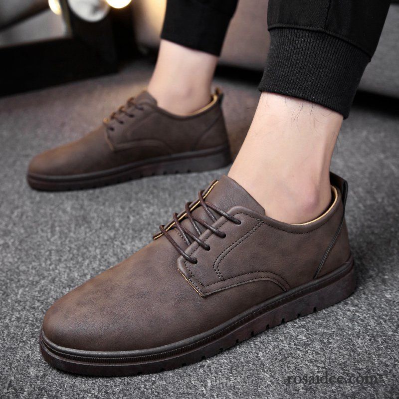 Rote Halbschuhe Herren Casual Lederschue Allgleiches Orange Neue Schuhe Herren Persönlichkeit England Trend Günstig