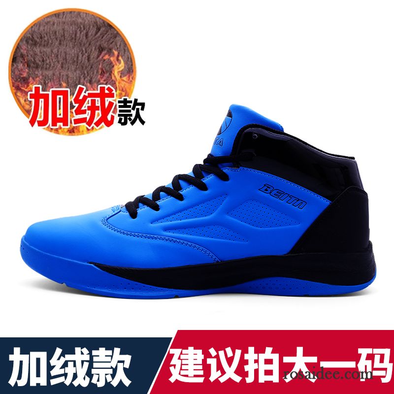 Rote Sneaker Herren Basketballschuhe Atmungsaktiv Schüler Sportschuhe Tragen Hohe Herren Sommer Rutschsicher Blau Feder