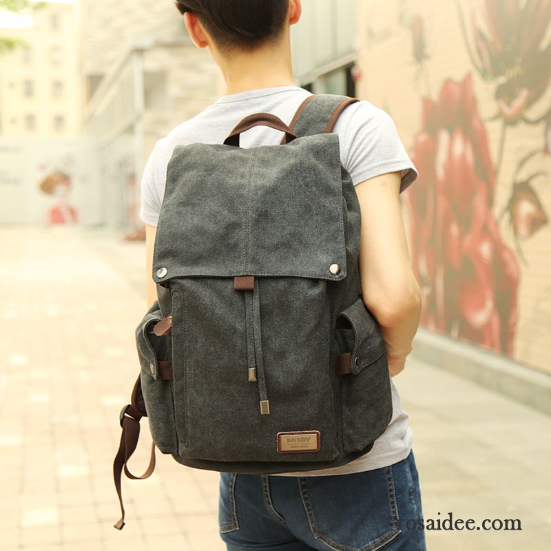 Für Herren Segeltuch Herren Mode Rucksäck Trend Freizeit Taschen Reise Schüler Laptoptasche Schulranzen Rabatt