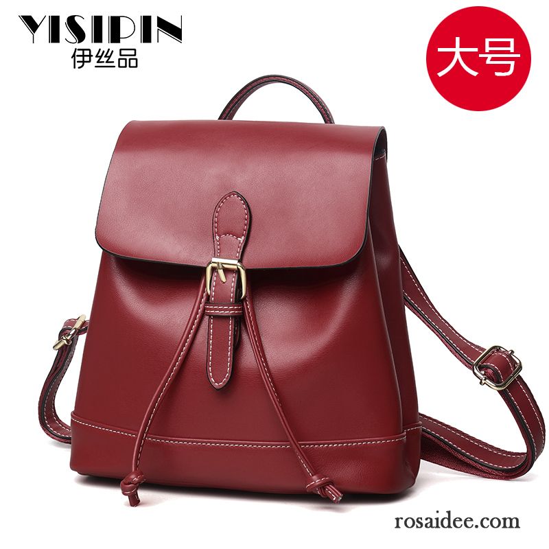 Rucksäck Damen Rosa Winter Taschen Rucksäcke Das Neue Reise Herbst Rindsleder Echtleder Mini Rabatt