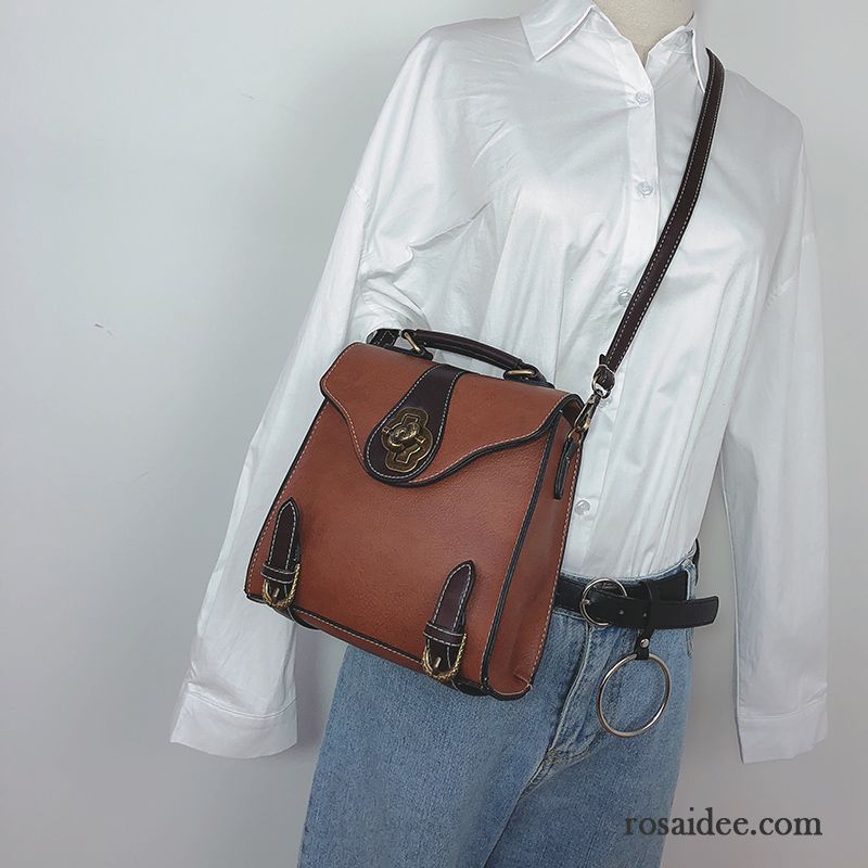 Rucksäcke Damen Das Neue Retro Mini Rucksack Trend Pu-leder Braun