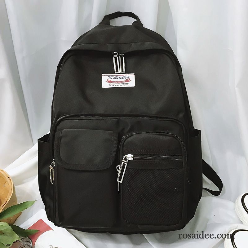 Rucksäcke Damen Das Neue Rucksack Schüler Hohe Kapazität Mode Frisch Schwarz