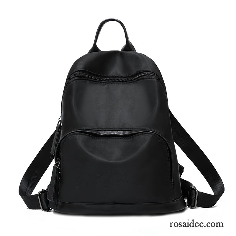 Rucksäcke Damen Nylon Allgleiches Das Neue Rucksack Segeltuch Schulranzen Schwarz