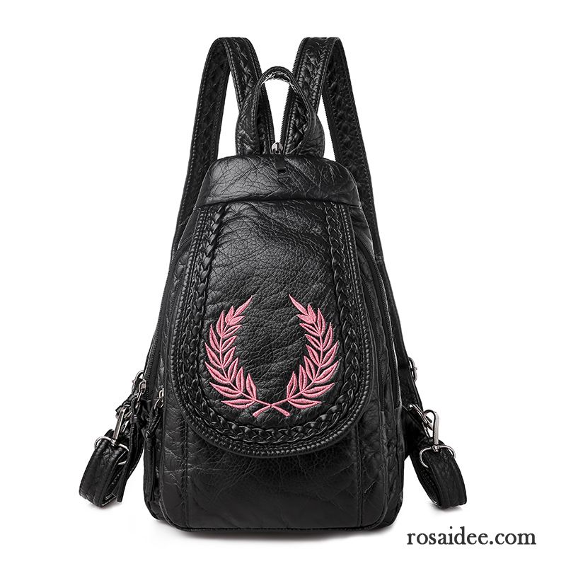 Rucksäcke Damen Trend Allgleiches Rucksack Rindsleder Mama Taschen Rosa