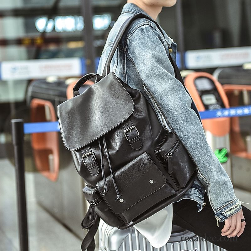 Rucksäcke Herren Einfach Reise Rucksack Trend Freizeit Mode Schwarz